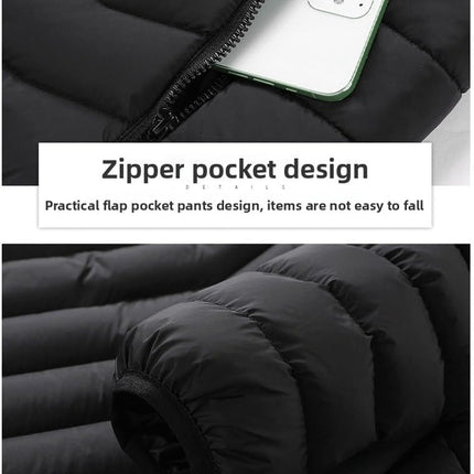 Heated Hoodie for Men Women Heated Jacket with 3 Heating Levels Multiple Heating Zones Lightweight Zip Coat Outdoor