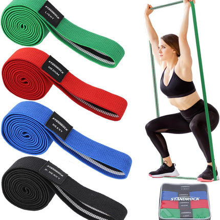 Fabric Resistance Bands for Working Out, 3 and 4 Levels Booty Bands Long Resistance Bands for Women and Men | Elastic Bands for Exercise Bands Resistance Workout Bands Resistance