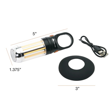 250-Lumen Rechargeable Camping Lantern with Flashlight