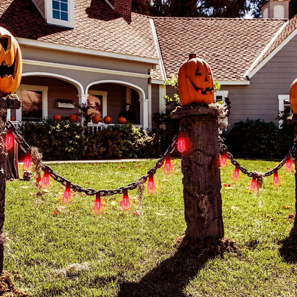 10Ft Halloween LED String Light with Red Blood Tear Drops, Halloween Decorations Lights with 10 ST40 LED Bulbs, Outdoor Spooky Lights for Patio, Balcony, Party Decoration, Black