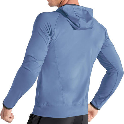 Mens Windbreak Running Jacket Zip up Hoodie