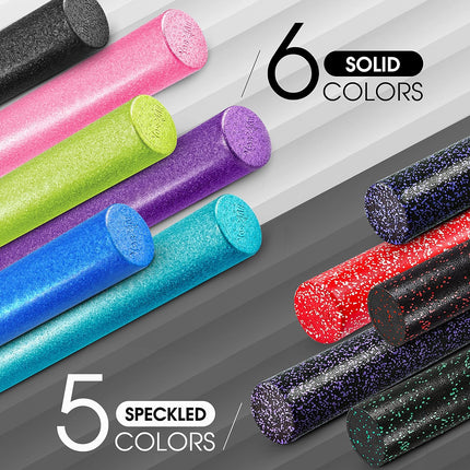 Yes4All Foam Roller, EPP High-Density Material, High Firmness Level, Back Roller for Athlete & Professional, Suitable for Full Body Massage, Yoga & Pilates, Black, 36 Inch