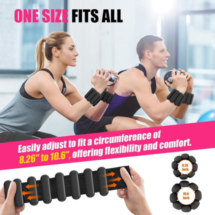 Wrist & Ankle Weights for Women, Wearable Strong Arm & Leg Weights Set of 2(1Lbs Each), Adjustable Ankle Weights for Walking, Yoga, Dance, Barre,Gym,Exercise,Pilates,Walking Running