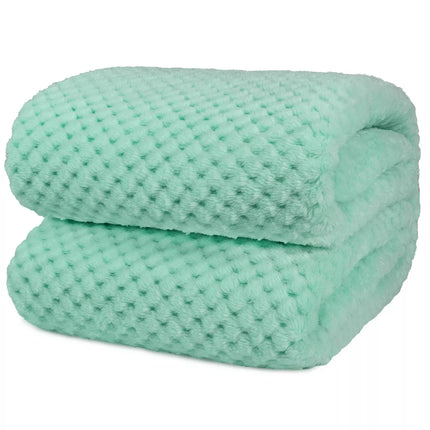 PAVILIA Soft Waffle Blanket Throw for Sofa Bed, Lightweight Plush Warm Blanket for Couch
