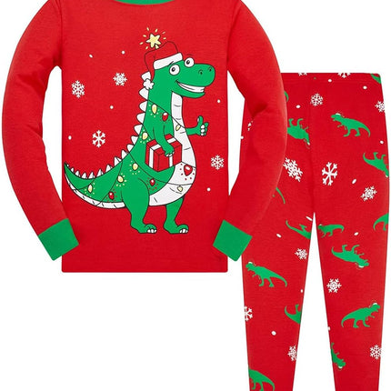 Kids Christmas Pajamas Toddler Boys Girls Sleepwear 2 Piece Pjs Clothes Set