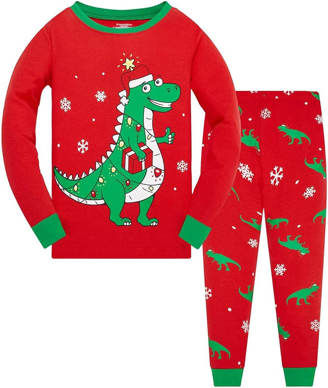 Kids Christmas Pajamas Toddler Boys Girls Sleepwear 2 Piece Pjs Clothes Set