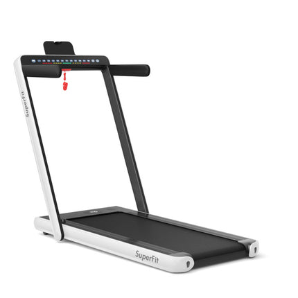 2.25 HP 2-In-1 Folding Walking Pad Treadmill with Dual Display and App Control