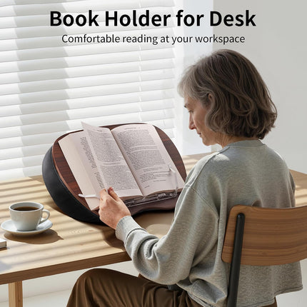 Lap Beanbag Book Stand, Hands Free Reading Support, Muted Gray