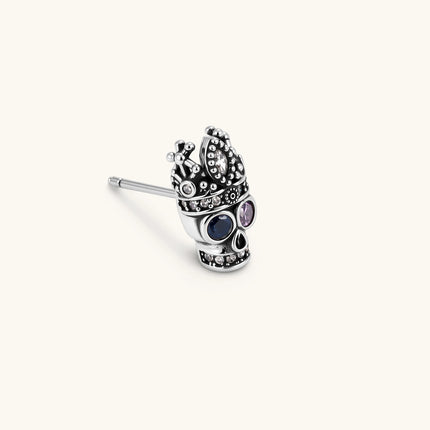 Crowned Skull Stud