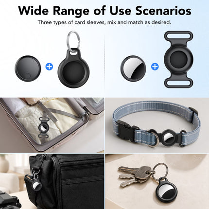 Air Tracker Tag, Bluetooth Tracker-4Pack, Bluetooth Item Finder Compatible with Apple Find My (Ios Only), IP68 Waterproof, Replaceable Battery, Item Locator for Keys/Bags/Wallets Black, FCC Approved