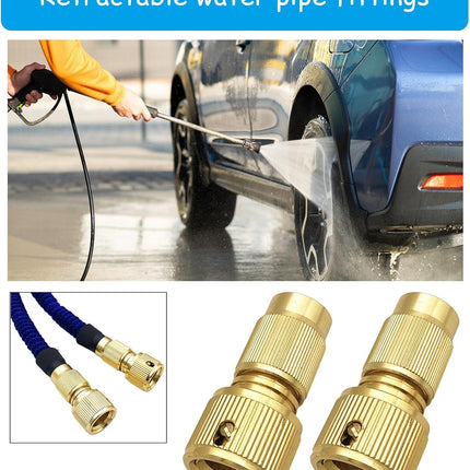 2Pcs Garden Expandable Hose Repair Kits Aluminium Adapter Water Hose Connector Expandable Garden Hose Repair