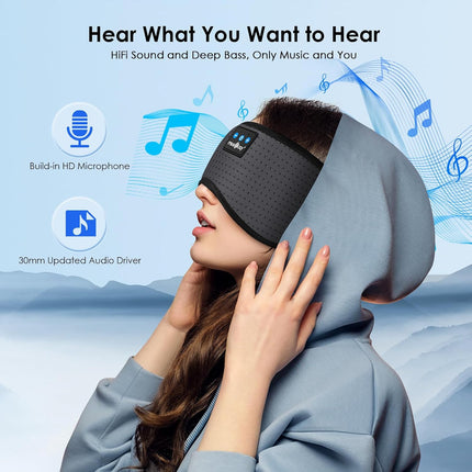 Sleep Headphones Bluetooth 5.4 Sleep Mask with HD Sound