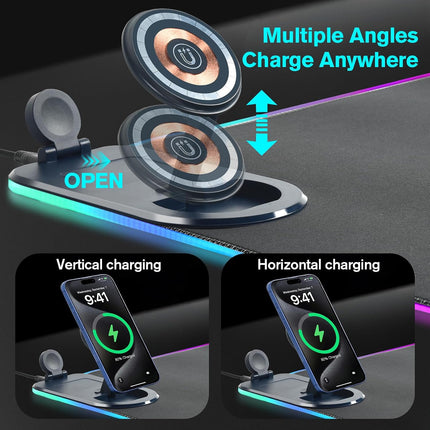 4-In-1 RGB Gaming Mouse Pad with Wireless Charging & Phone Holder