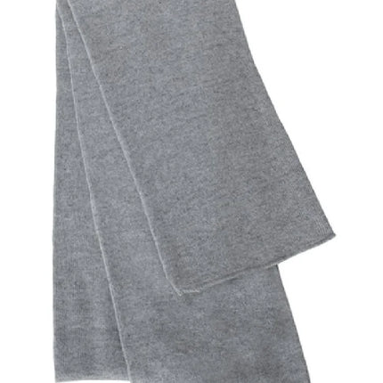 Knit Sports Winter Rugby Solid Plain Beanie Scarf Set for Men & Women - Stay Warm & Stylish (Heather Grey)