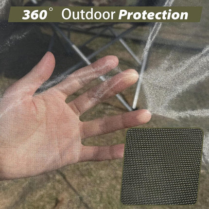 Portable Mosquito Net Cover for Outdoor Chairs with Canopy, Ultralight Mesh Screen Netting with Zipper, Chair Shade Attachment for Camping Fishing Hunting