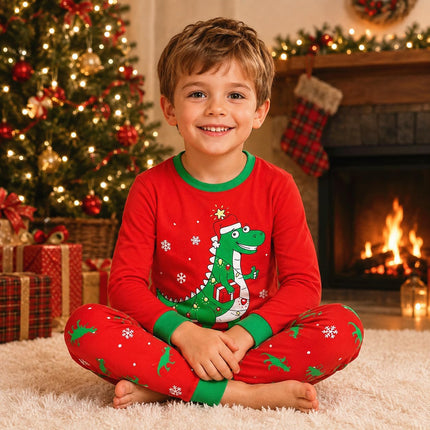 Kids Christmas Pajamas Toddler Boys Girls Sleepwear 2 Piece Pjs Clothes Set