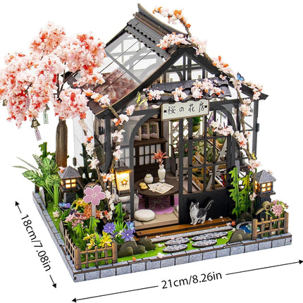 DIY Miniature House Kit, 3D Wooden Puzzle Book Nook Craft