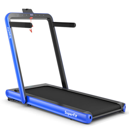 4.75HP 2 in 1 Folding Walking Pad Treadmill with Remote APP Control