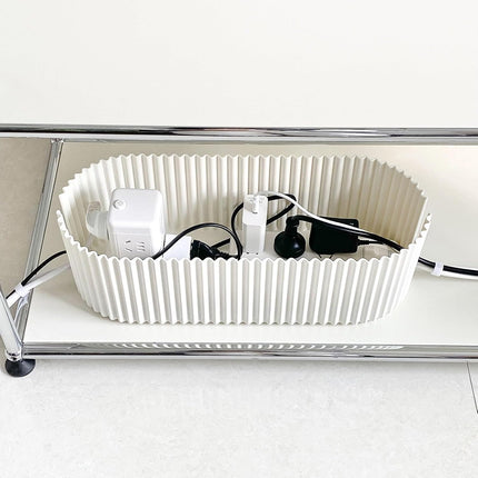 Cable Management Box, White, Large, 2 Pack