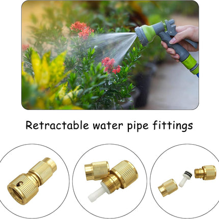 2Pcs Garden Expandable Hose Repair Kits Aluminium Adapter Water Hose Connector Expandable Garden Hose Repair
