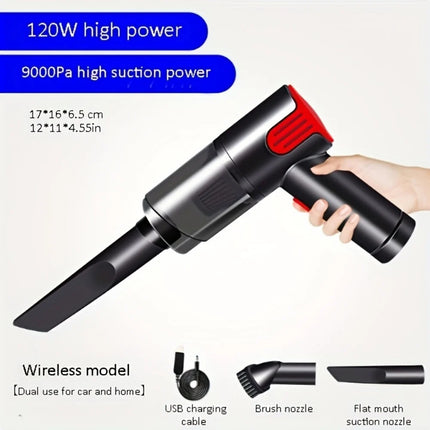 Wireless-Red Car Vacuum Cleaner Wireless Usb Charging Car Vacuum Cleaner Home Handheld Mini Desktop Vacuum Cleaner Portable