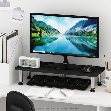 TURN-N-TUBE Toolless 23.6" Wide Monitor Stand Riser, Americano