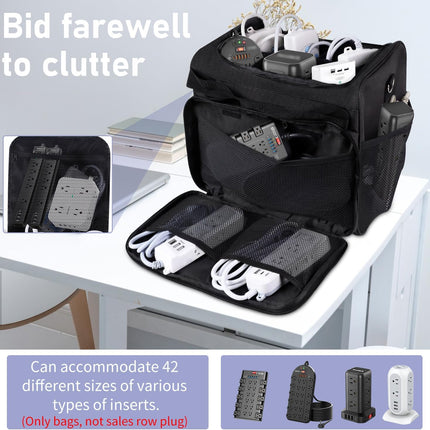 Cable Organizer Bag,Cable Management Box Cord Organizer Case