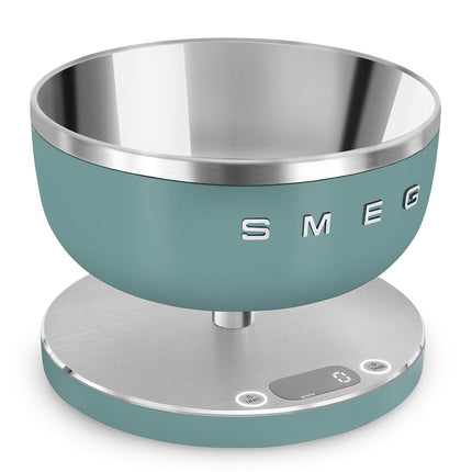 SMEG Contemporary Digital Kitchen Scale with Removable Bowl (Jade)