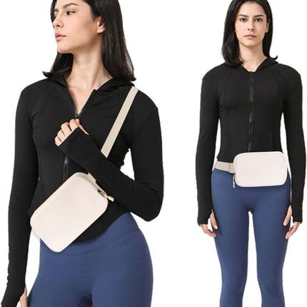 Belt Bag Fanny Pack Crossbody Bags for Women Everywhere Belt Bag (Ivory)