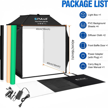 Upgraded 16"X16" Photo Studio Light Box & Soft Box