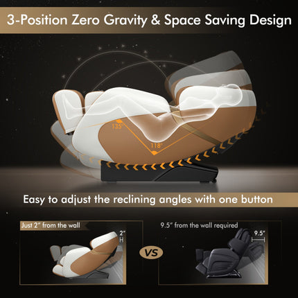 Zero Gravity Full Body Massage Chair with SL Track and Yoga Stretching