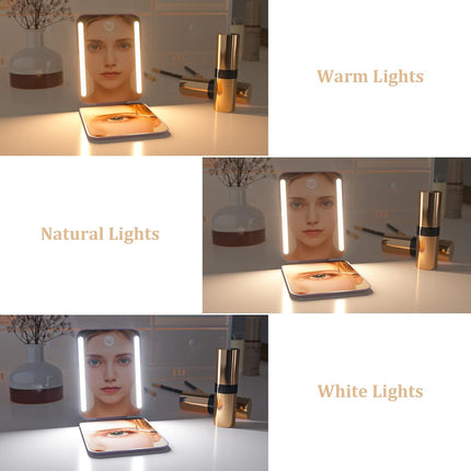 1X/3X Travel Mirror with Light, Compact Magnifying Mirror
