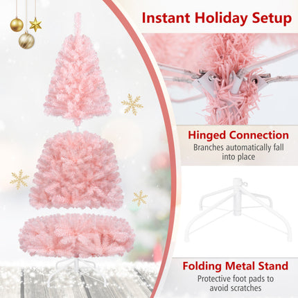 6/7 Feet Artificial Christmas Tree Hinged Full Fir Tree