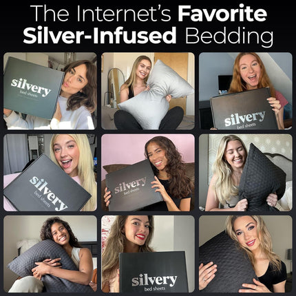 Restcool™ Silver Infused Cooling Pillowcase Set - 2 Pack Self-Cooling Pillowcases with  Technology™ for Hot Sleepers & Night Sweats (Gray, King (U.S. Standard))