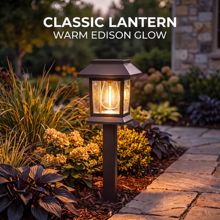 Solar Outdoor Lights, 12 Pack Solar Pathway Lights Waterproof, Landscape Lighting for Path Walkway Lawn Garden Yard outside Décor, Brown