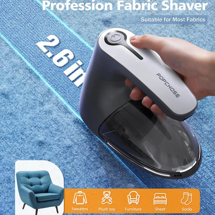 Fabric Shaver, 6-Leaf Blades & Electrostatic Brush, Rechargeable