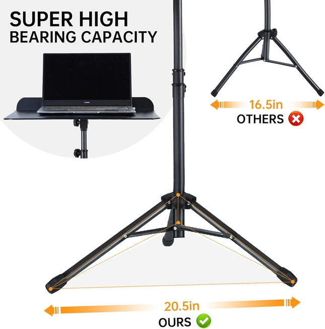 Sheet Music Stand,5 in 1 Dual-Use Folding Sheet Music Stand & Desktop Book Stand with Portable Carrying Bag & Music Sheet Clip Holder & Sheet Music Book(Black) (AS-M55)