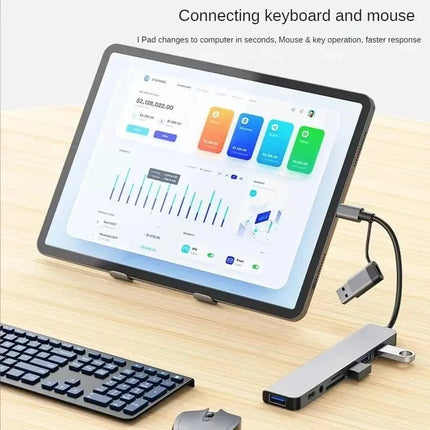 8 in 2 USB C Hub USB 3.0 SD TF Card Reader Audio Adapter Dock for Laptop Mac