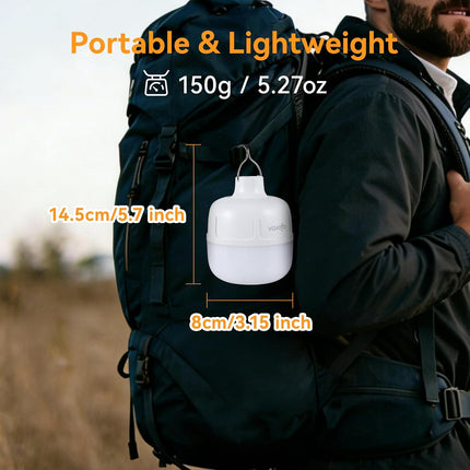 20W LED Camping Lantern Rechargeable, 1200LM Camping Light , 3000Mah Portable Tent Light , IP65 Waterproof Flashlight Lanterns for Emergencies ,Power Outages,Hurricane (White)