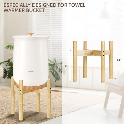 Wooden Adjustable Stand for Towel Warmers, Solid Wood Stand to Fit Different Sized Towel Warmers(8’’-15’’), Ideal Stand Accessories for Bathroom