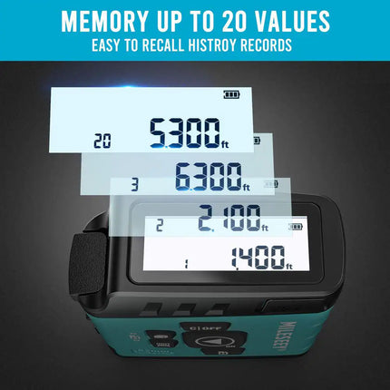 DT20 130 Ft. 3-In-1 16 Ft. Digital Tape Measure, Laser Distance Meter, Area, Volume. Pythagorean, Rechargeable