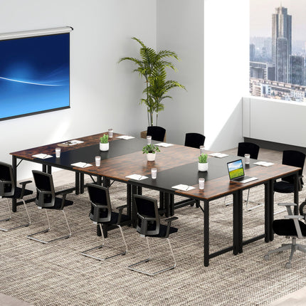 63 Inch Modern Splice Computer Desk with Heavy Duty Steel Frame