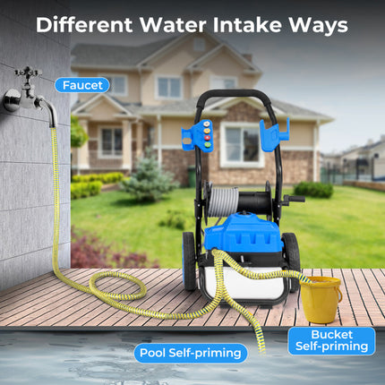 2300 PSI 1.8 GPM Electric Pressure Washer with Wheels and 5 Quick Connect Nozzles