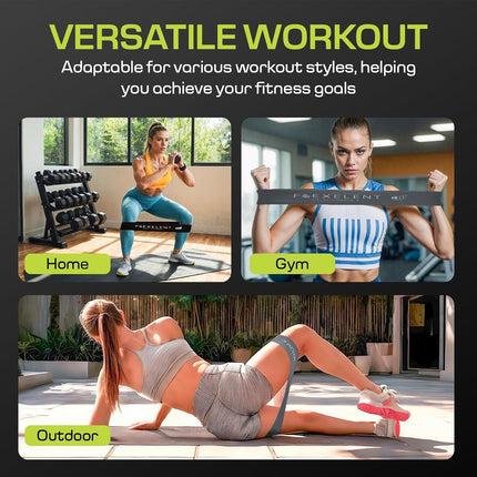 Short Fabric Resistance Bands for Working Out, 5 Strength Levels