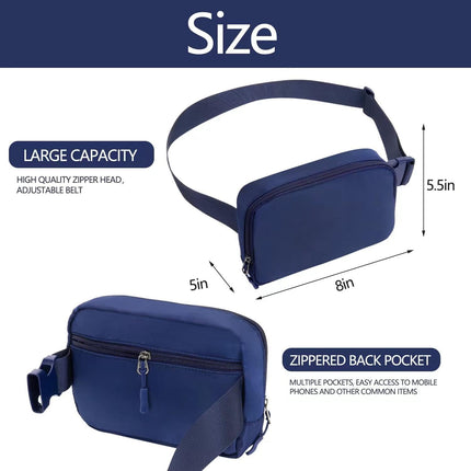 Belt Bag Fanny Pack Crossbody Bags for Women Everywhere Belt Bag (Blue)