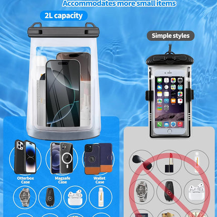 IPX8 Floating Waterproof Phone Pouch, Extra Large Size