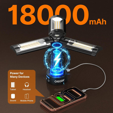 Camping Lights with Remote, 18000Mah Rechargeable Camping Lantern