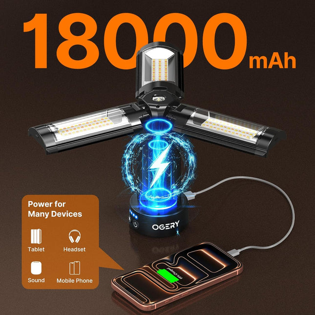 Camping Lights with Remote, 18000Mah Rechargeable Camping Lantern