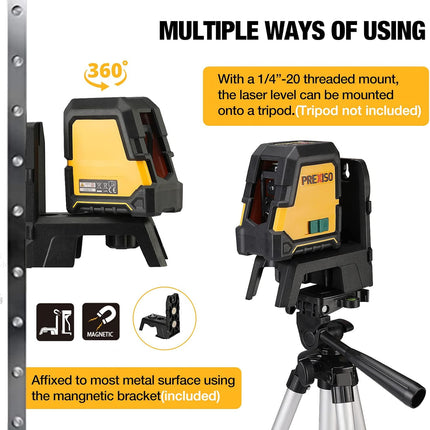 2-In-1 Digital Tape Measure 16Ft &  Laser Level with Tripod - 100Ft Rechargeable Dual Modules