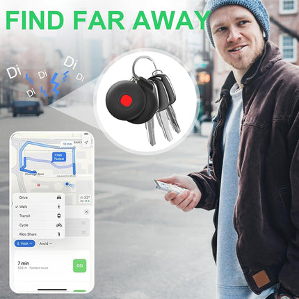 Air Tracker Air 4 Pack Tag Tracker Tag,Ip68 Waterproof Smart Tag Locator Keys Finder and Item Locator,Bluetooth Tracker Item Finders with Find My(Ios Only) Track Your Keys,Wallet (Black)